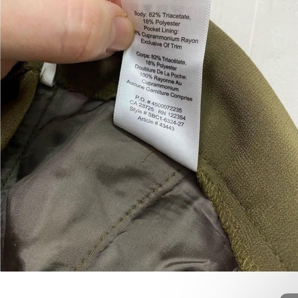 ARITZIA BABATON Cohen Pant in Olive Drab Size 4 - Picture 6 of 10
